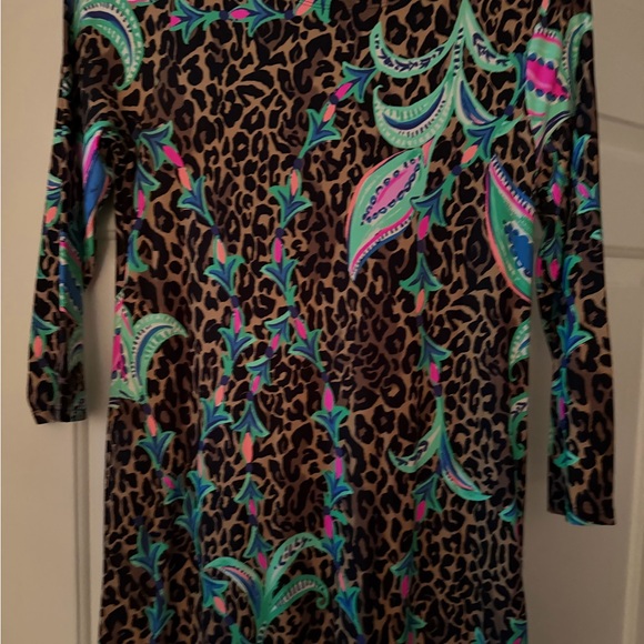 Lilly Pulitzer Leopard Print Maxi Dress with Paisley Accents med NEW - Picture 3 of 6